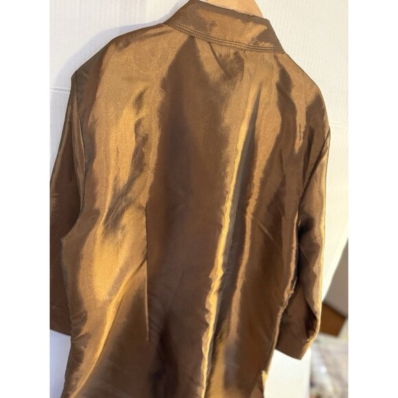 Lily Moss Melanie Lyne Blouse Buttons Sz 10 Work Casual - Picture 2 of 9